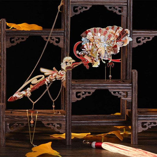 Sword Hairpin 3D Metal Puzzle Model - OrientCrafted