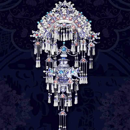 Porcelain Tiara 3D Puzzle Collectible Metal Model Kit - OrientCrafted