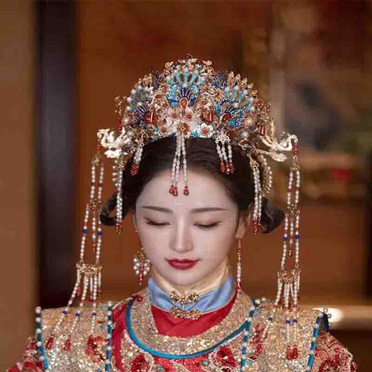 Luxury Handmade Phoenix Crown Hair Accessory - OrientCrafted
