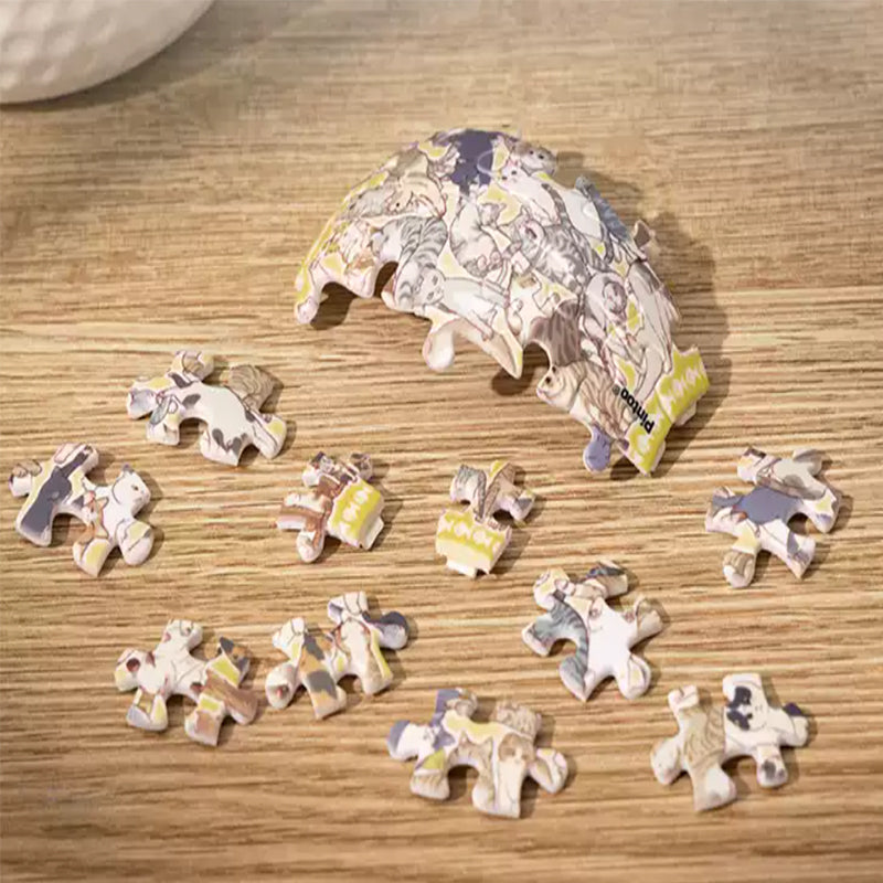 Cat 145-Piece 3D Table Clock Puzzle Creative and Unique Gift - OrientCrafted