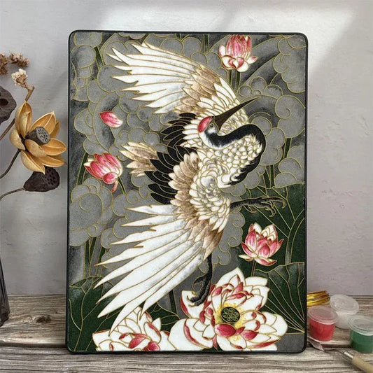 Pine and Crane Longevity DIY Cloisonné Kit - OrientCrafted