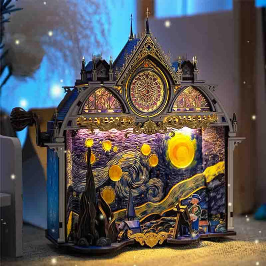 Vincent Van Gogh Starry Night 3D Metal Puzzle Model Kit - OrientCrafted
