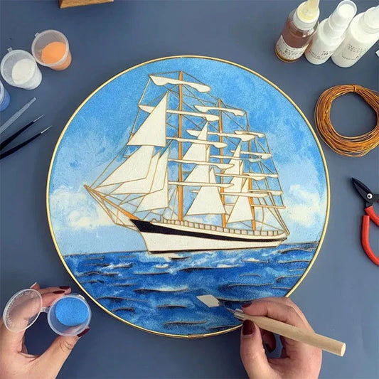 Sailing Ship DIY Cloisonné Kit - OrientCrafted