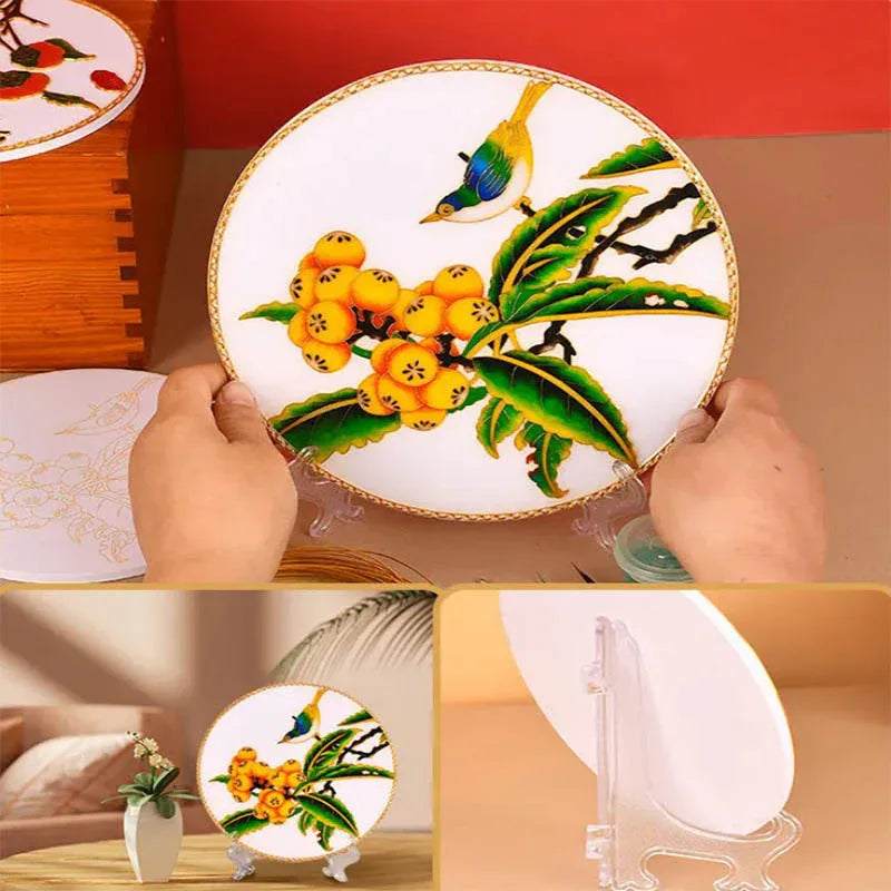 Loquat and Tit Cloisonné Kit - OrientCrafted