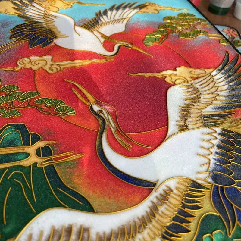 Pine and Crane Longevity DIY Cloisonné Kit - OrientCrafted