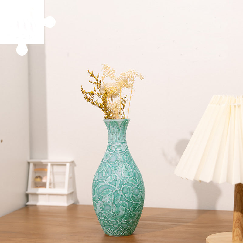 160-Piece Transparent 3D Puzzle Glaze Vase - OrientCrafted