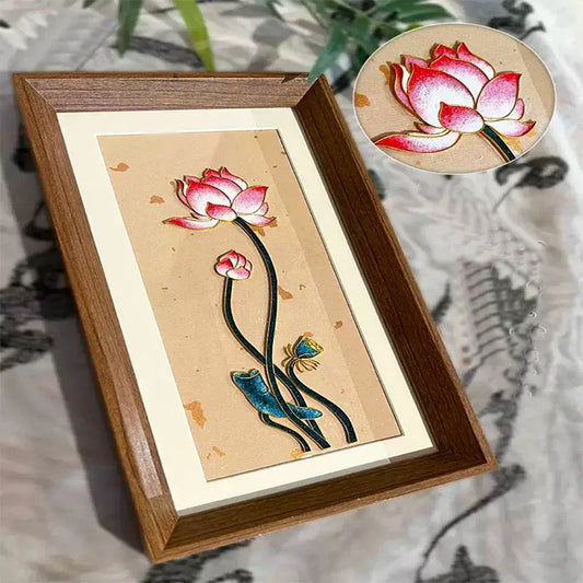 Lotus Cloisonné Kit Artwork - OrientCrafted
