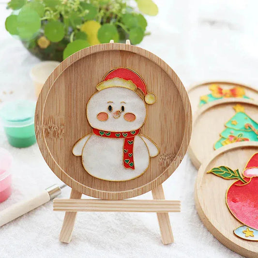 Christmas Coaster Cloisonné Kit – Handmade Holiday Craft Set - OrientCrafted