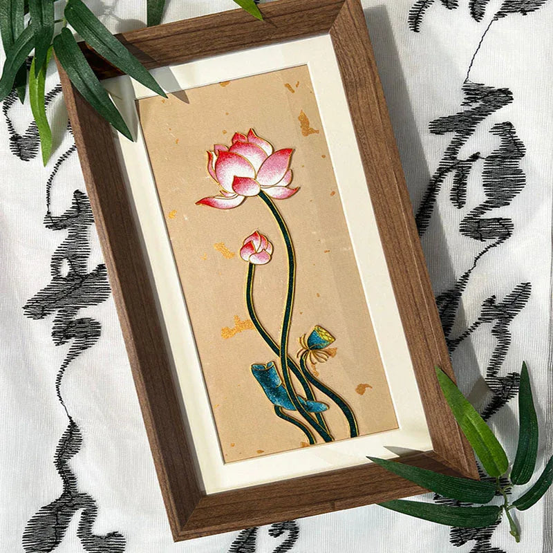 Lotus Cloisonné Kit Artwork - OrientCrafted