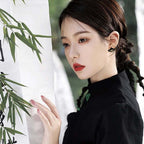 Handcrafted Vintage Fan-Shaped Earrings - OrientCrafted