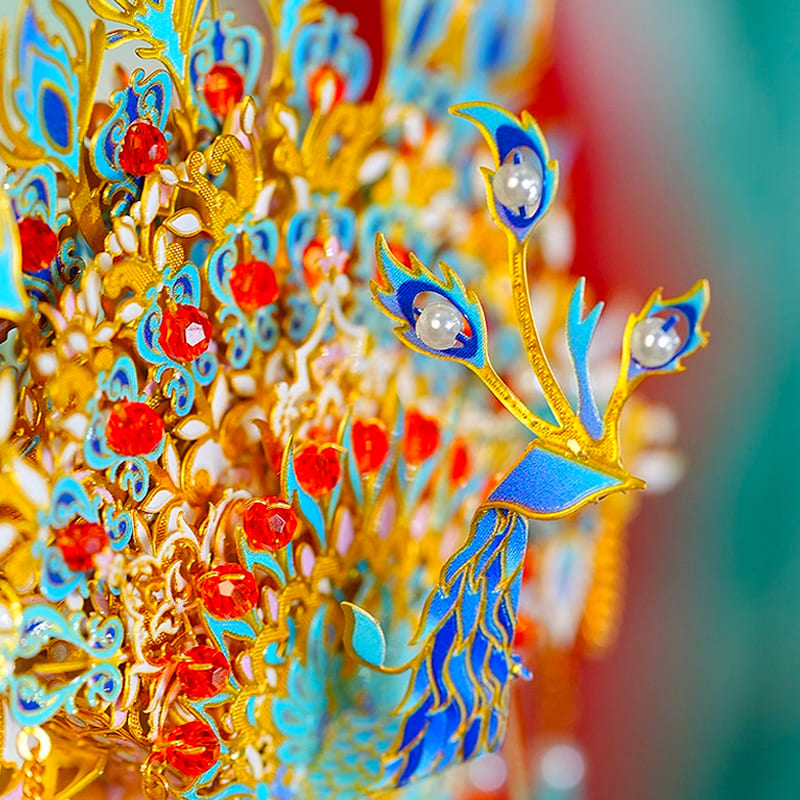 Peacock Feather Scented Sachet DIY Metal Puzzle Model Kit - OrientCrafted