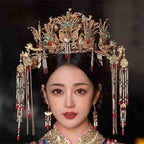 Handmade Luxurious Phoenix Coronet Crown Hair Accessory - OrientCrafted