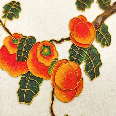 Golden Persimmon Cloisonné Sand Painting DIY Kit - OrientCrafted