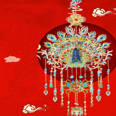 Peacock Feather Scented Sachet DIY Metal Puzzle Model Kit - OrientCrafted
