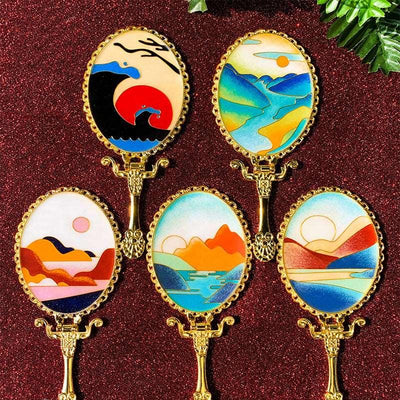 Mirror Cloisonné Kit Painting DIY Handmade Kit - OrientCrafted