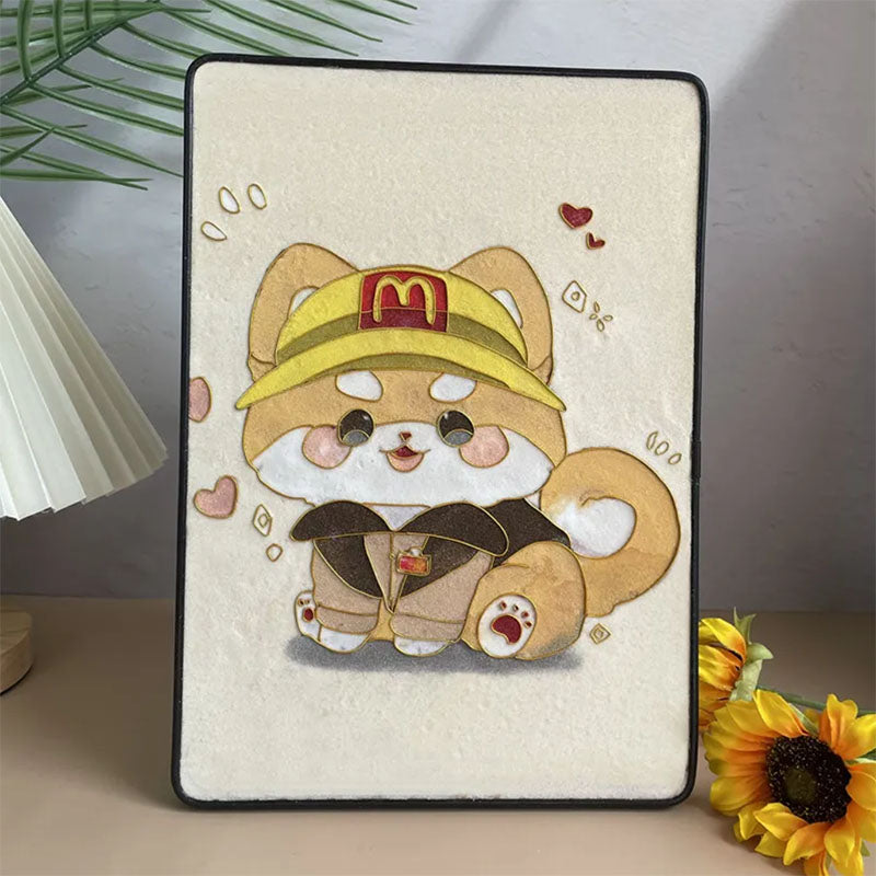 Cartoon Cat Cloisonné Enamel DIY Kit - OrientCrafted