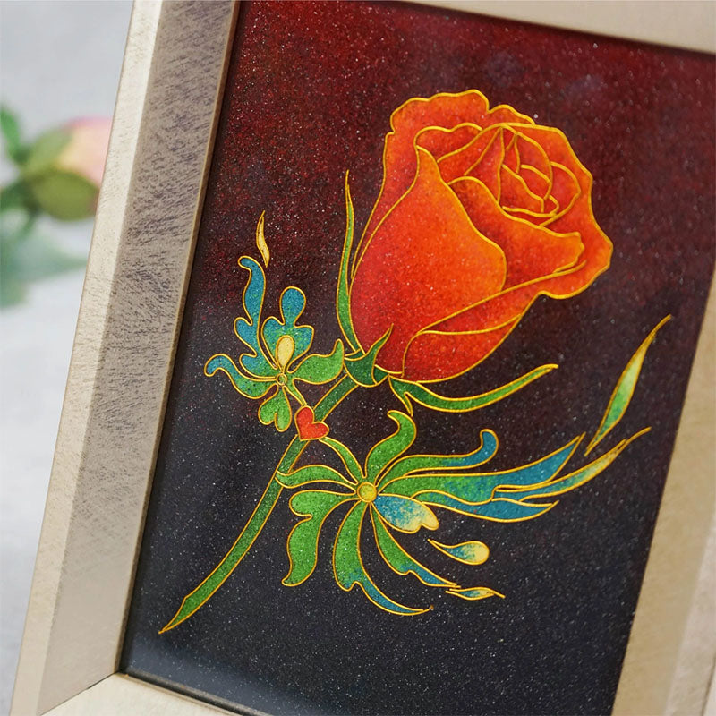 Rose Cloisonné Enamel Painting DIY Kit