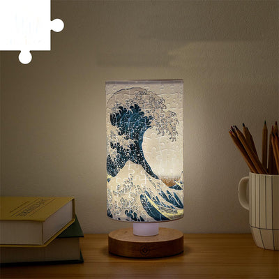 Katsushika Hokusai 3D Puzzle Column Lamp | Night Light The Great Wave off Kanagawa - OrientCrafted