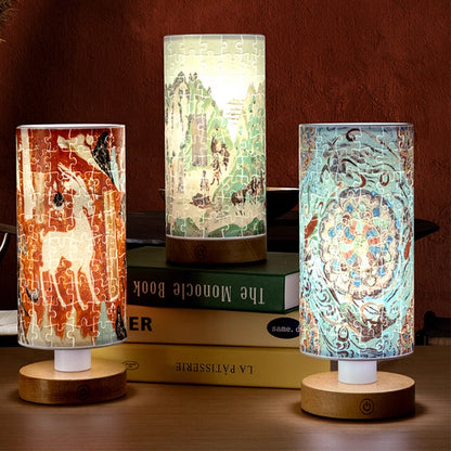 160-Piece Dunhuang Mural 3D Puzzle | Handmade Bedside Lamp