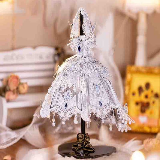 Wedding Dress Lolita 3D Metal Puzzle Model Kit - OrientCrafted