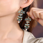 Handcrafted Cloisonné Earrings Courtly Vintage Style - OrientCrafted