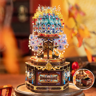 Dragons and Phoenixes Treasure Box - 3D Metal Puzzle Jewelry Box - OrientCrafted