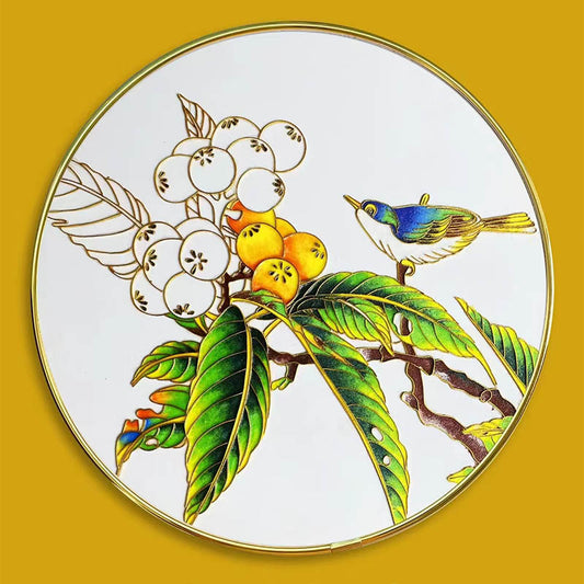 Loquat and Tit Cloisonné Enamel DIY Kit