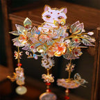 Cat's Carnival Hairpin 3D Metal Puzzle Model DIY Kit - OrientCrafted