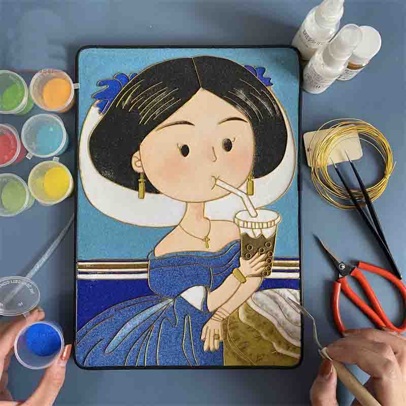 World Famous Masterpieces Cloisonné Enamel Painting DIY Kit