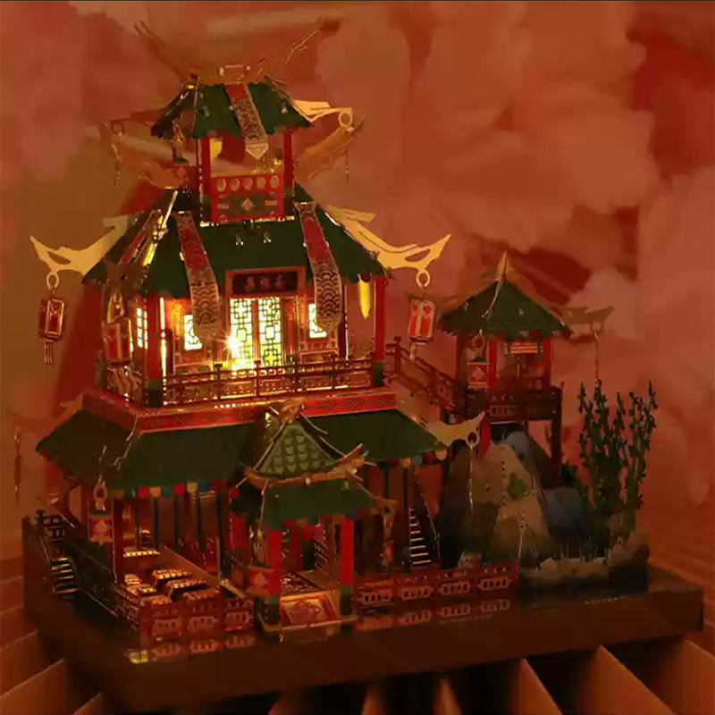 3D Metal Puzzle Traditional Chinese Architectural Model - OrientCrafted