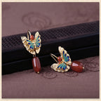 Handcrafted Cloisonné Butterfly Earrings - OrientCrafted