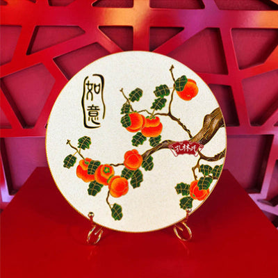 Golden Persimmon Cloisonné Sand Painting DIY Kit - OrientCrafted