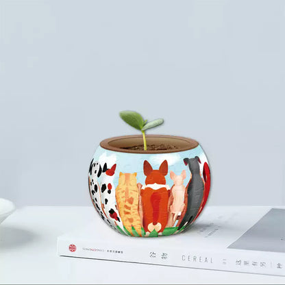 80-Piece 3D Plant Pot Puzzle | Succulent Greenery Planter Décor - OrientCrafted