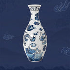 160-Piece 3D Vase Puzzle | Blue-and-White Porcelain Style Décor - OrientCrafted