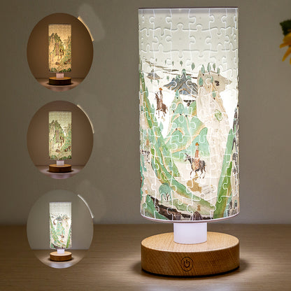 160-Piece Dunhuang Mural 3D Puzzle | Handmade Bedside Lamp