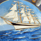 Sailing Ship Cloisonné Enamel DIY Kit - OrientCrafted
