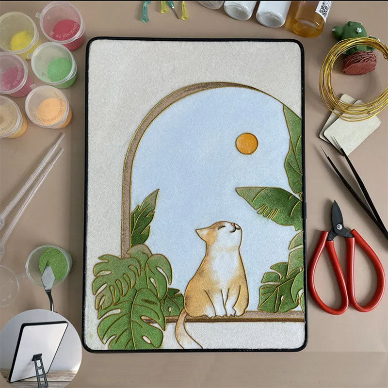 Cute Cat Cloisonné Enamel DIY Kit-Simple - OrientCrafted
