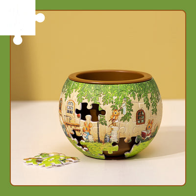 80-Piece Succulent Plant Puzzle | Small Flower Pot - SMART Gugu Mouse's Happy Book Club - OrientCrafted