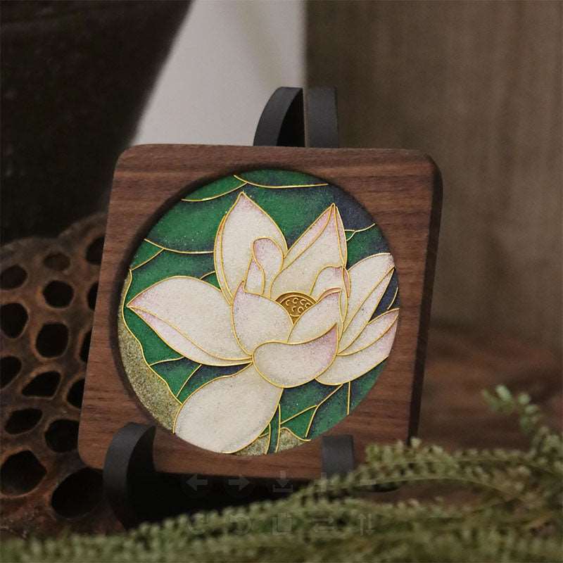 Lotus Coaster DIY Cloisonné Enamel Coasters Kit - OrientCrafted