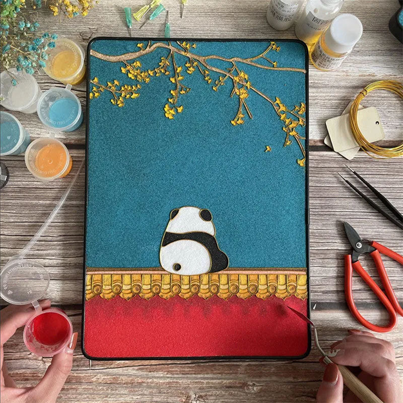 Panda Cloisonné Enamel Painting DIY Kit - OrientCrafted
