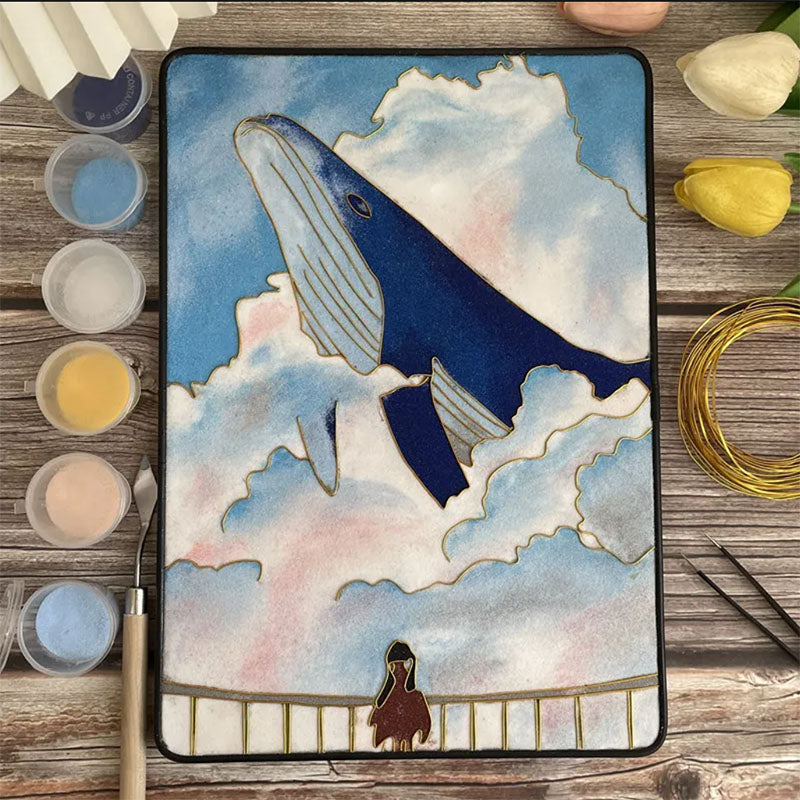 Cartoon Whale Cloisonné Enamel DIY Kit - OrientCrafted