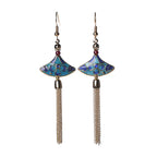 Handcrafted Cloisonné Tassel Earrings - OrientCrafted