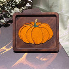 Beginner Pumpkin Coaster Cloisonné Enamel DIY Kit - OrientCrafted