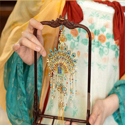 Peacock Feather Scented Sachet DIY Metal Puzzle Model Kit - OrientCrafted