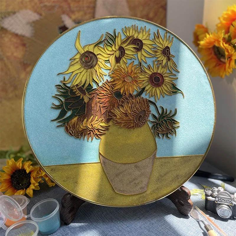 Van Gogh Starry Night & Sunflowers Cloisonné Kit - OrientCrafted
