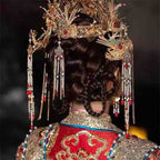 Handmade Luxurious Phoenix Coronet Crown Hair Accessory - OrientCrafted