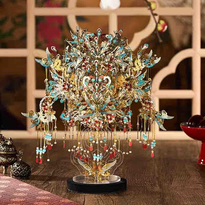 Nine Dragons And Nine Phoenix Crown Crown 3D Puzzle Kit - OrientCrafted