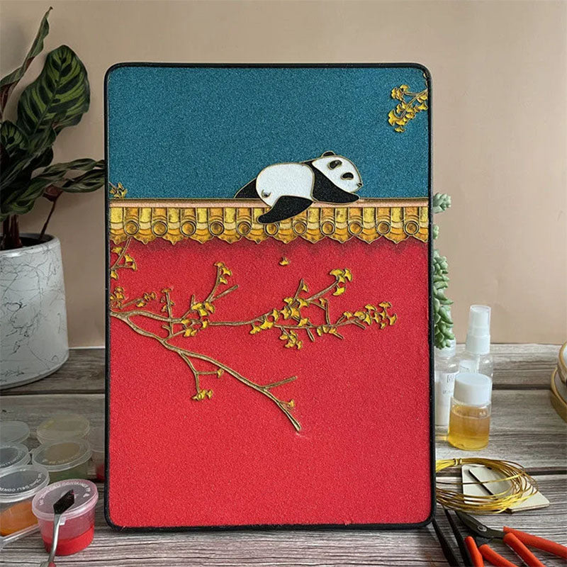 Panda Cloisonné Enamel Painting DIY Kit - OrientCrafted