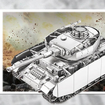 1:48 Panzer IV Tanks H 3D Puzzle Model - OrientCrafted