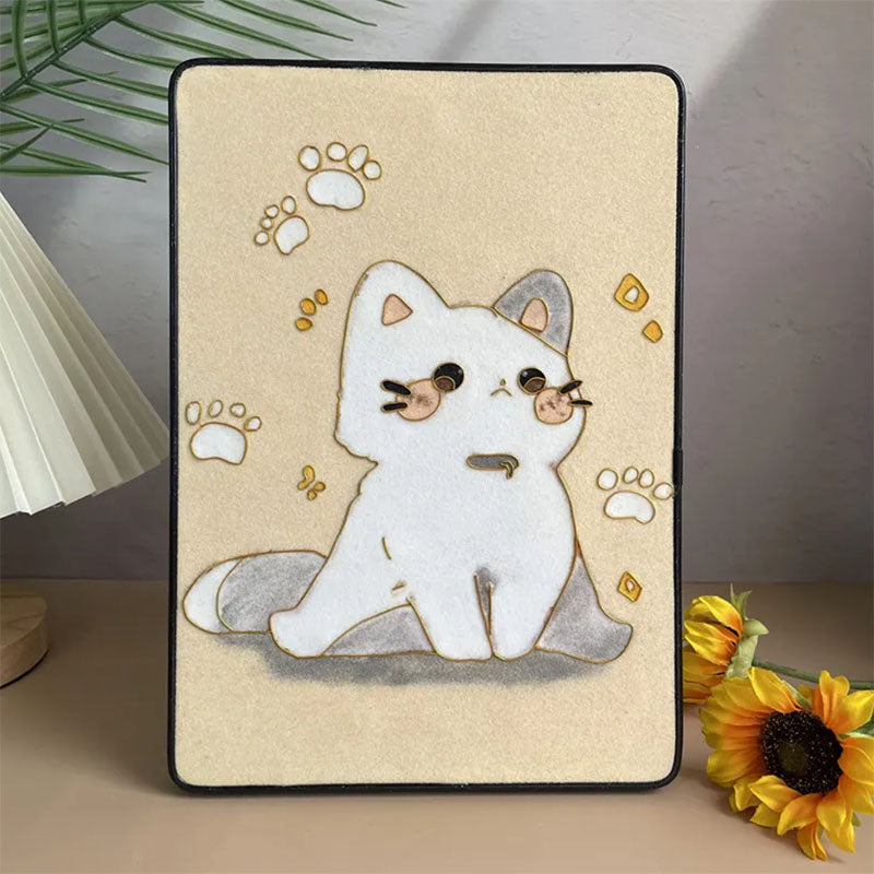 Cartoon Cat Cloisonné Enamel DIY Kit - OrientCrafted